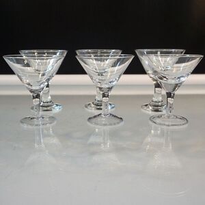 6 Cordial Cocktail Glasses Stemmed Mini Aperitif Marti Sherry Liquer